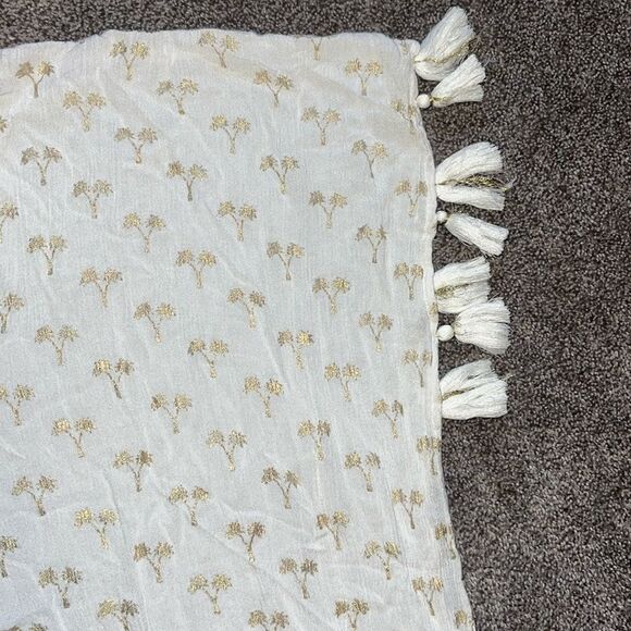 Z&L gold and white palm tree swimsuit cover up size S - Picture 6 of 13